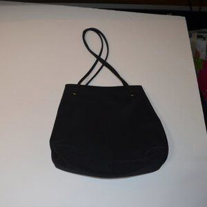 Black Purse Jennifer Moore Lining VictoryHook Fastener Cord Handles 11.5x10x4.2